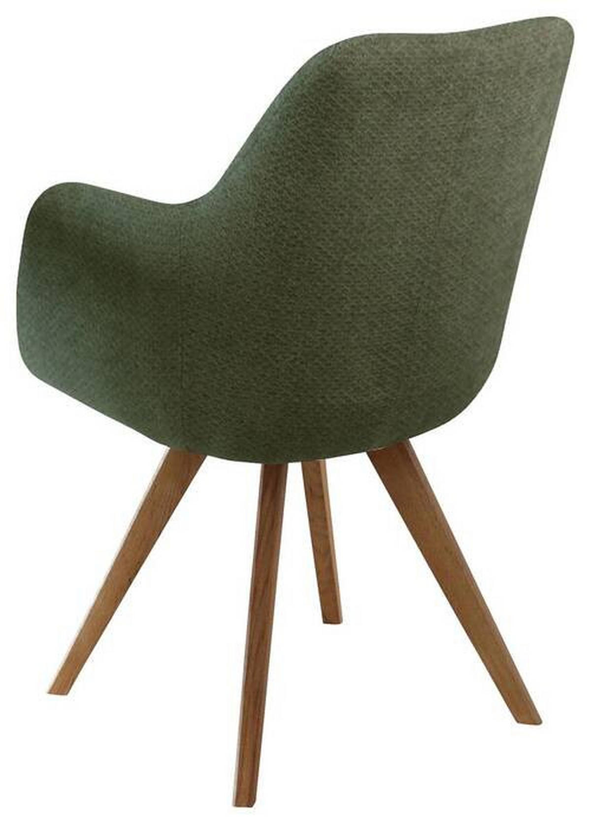 ARMLEHNSTUHL  in Chenille  - Eichefarben/Grün, Design, Holz/Textil (57/85,5/65cm) - Voleo