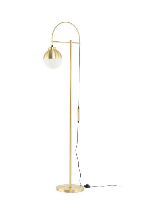 STEHLEUCHTE  44/160/44 cm   - Silberfarben/Schwarz, Design, Kunststoff/Metall (44/160/44cm) - Kayoom
