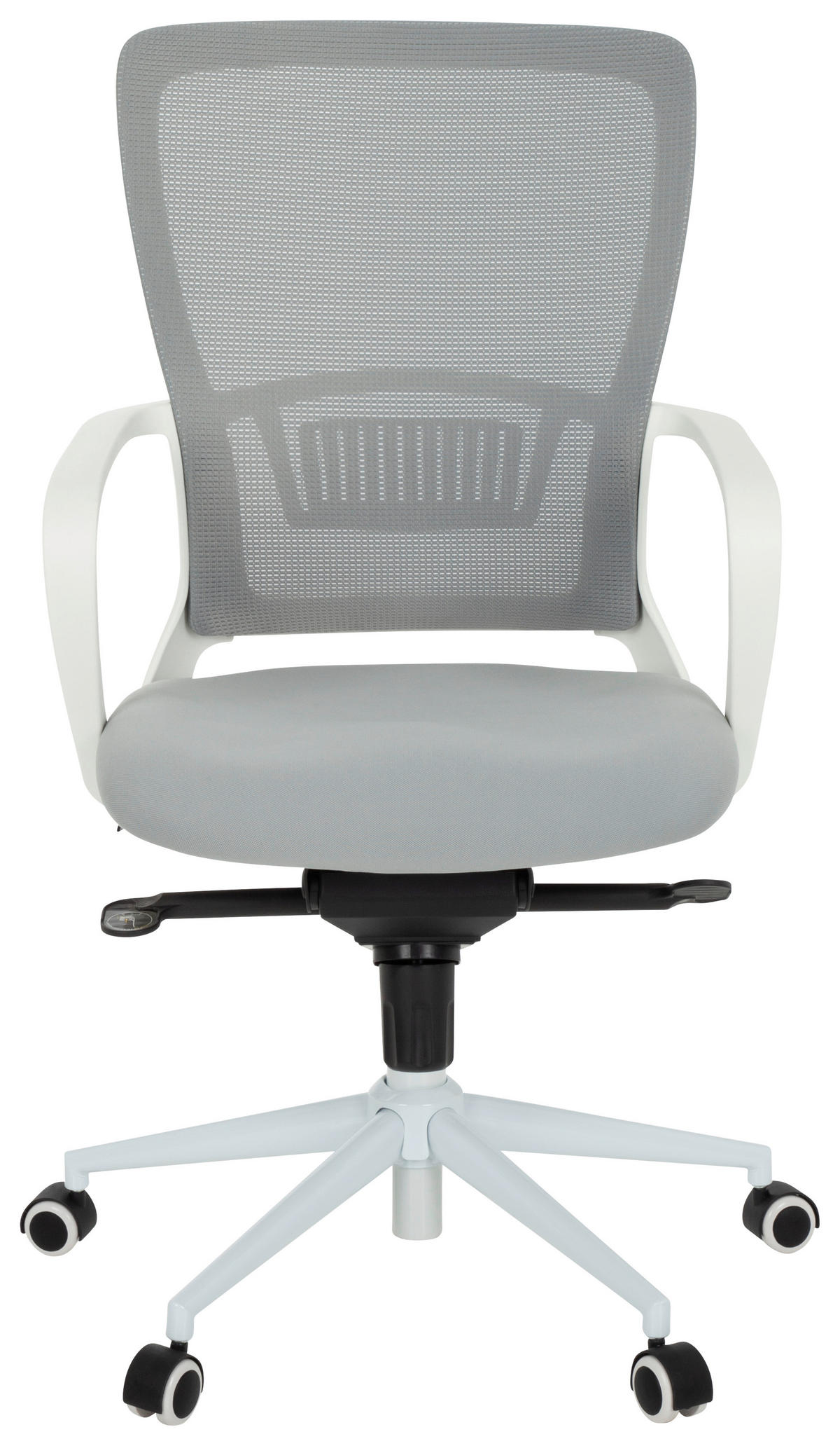 OTOČNÁ ŽIDLE, síťovina, plochá tkanina, šedá, bílá - šedá/bílá, Moderní, kov/textil (56/107/58cm) - MID.YOU