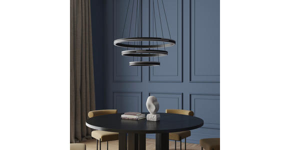 LED-HÄNGELEUCHTE Zibal 80/150 cm   - Grau, Design, Kunststoff/Metall (80/150cm) - Dieter Knoll