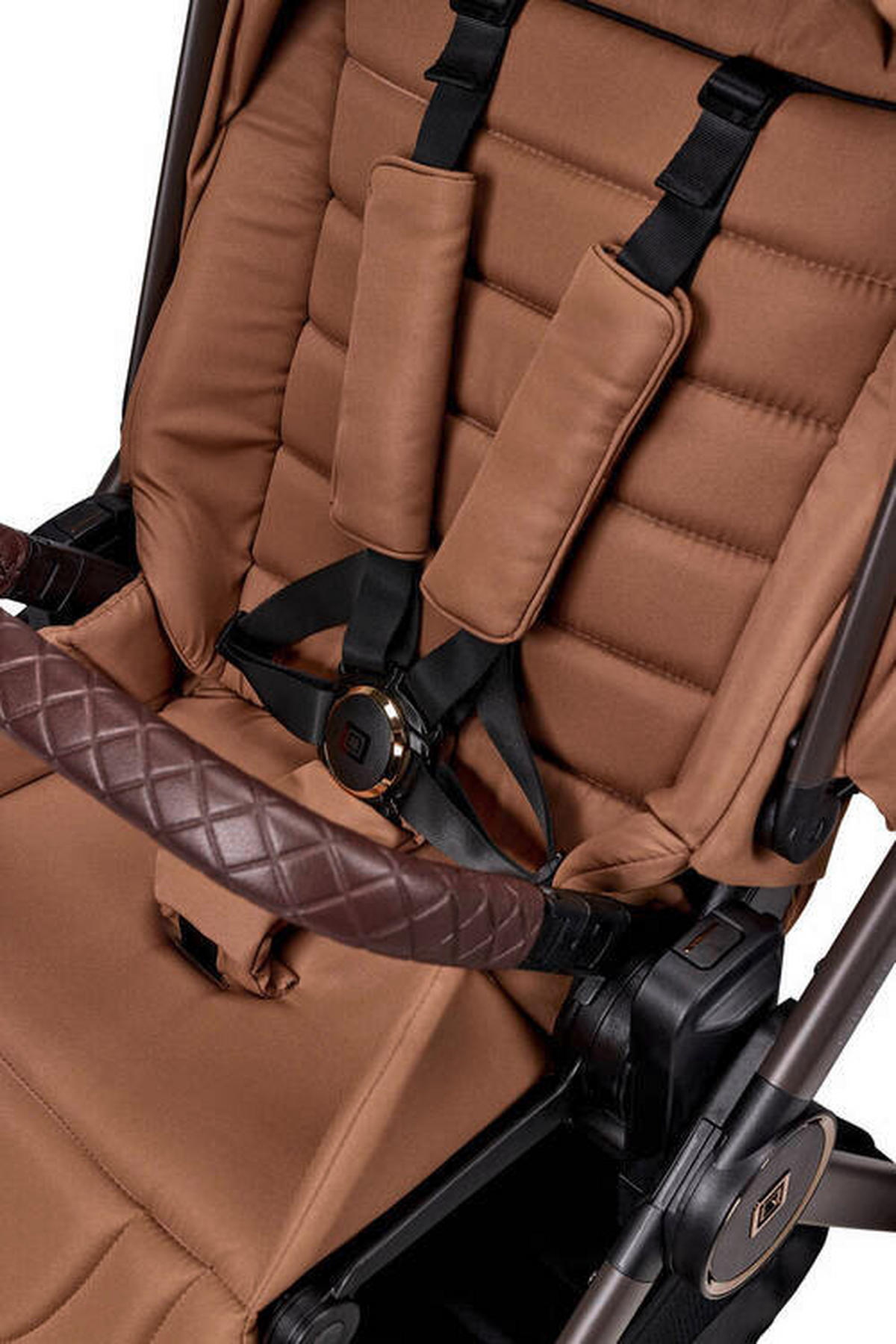 KOMBIKINDERWAGEN Gio Fold ETPU  - Cognac/Braun, Basics, Textil/Metall (120/58/92cm) - Moon Edition