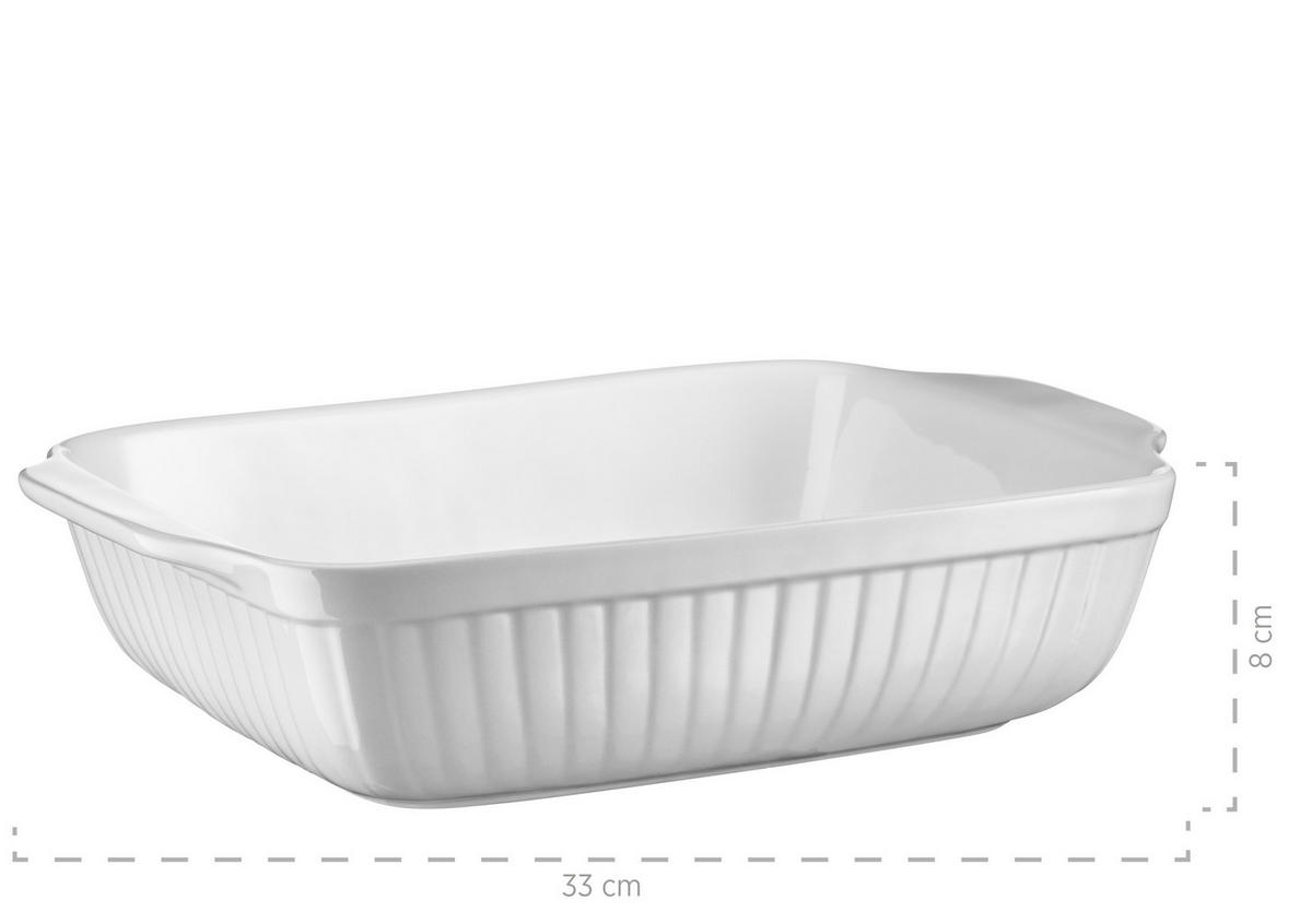 BACKFORMENSET - Weiß, Basics, Keramik (37/30,5/15,5cm) - Mäser