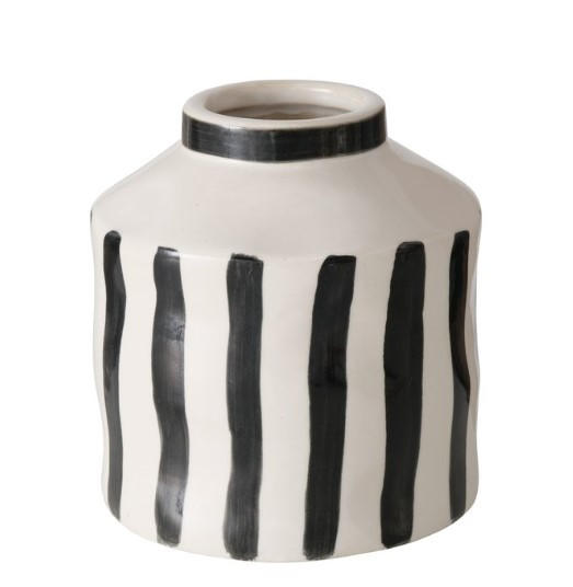 VAS 14 cm  - vit/svart, Natur, keramik (13/14cm)