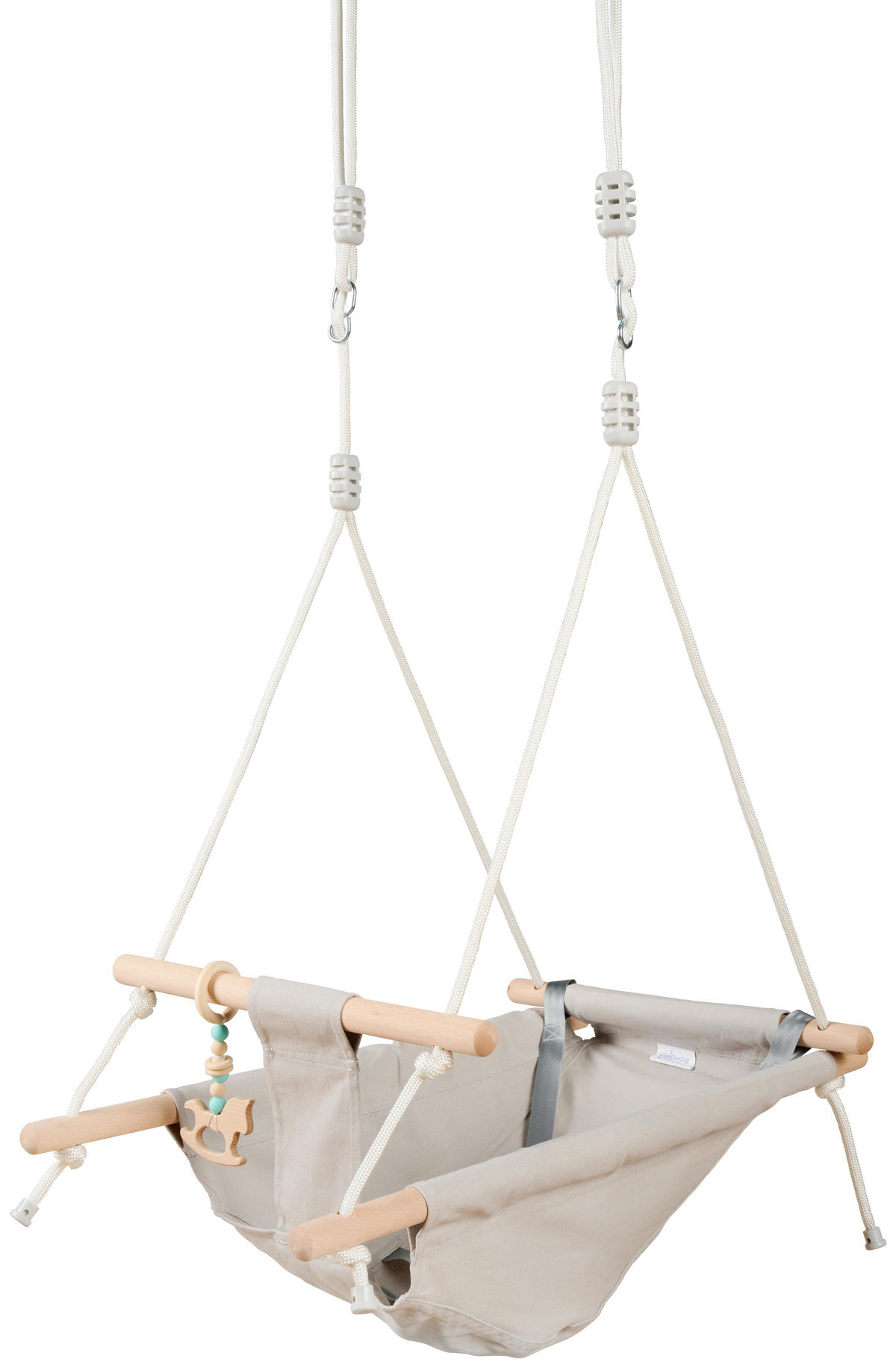 GUGALNICA ZA DOJENČKE - siva/bela, Basics, kovina/umetna masa (45/70/170cm) - My Baby Lou