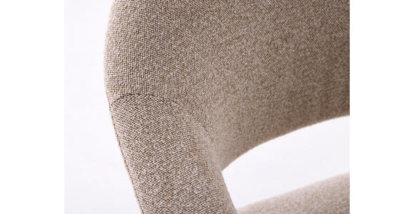 ARMLEHNSTUHL in Flachgewebe - Sandfarben/Eichefarben, KONVENTIONELL, Holz/Textil (63/81/63cm) - Ambia Home