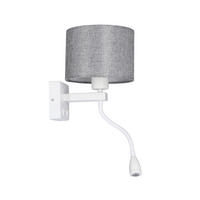 WANDLEUCHTE 22/18/44 cm  - Weiß, Natur, Metall (22/18/44cm)