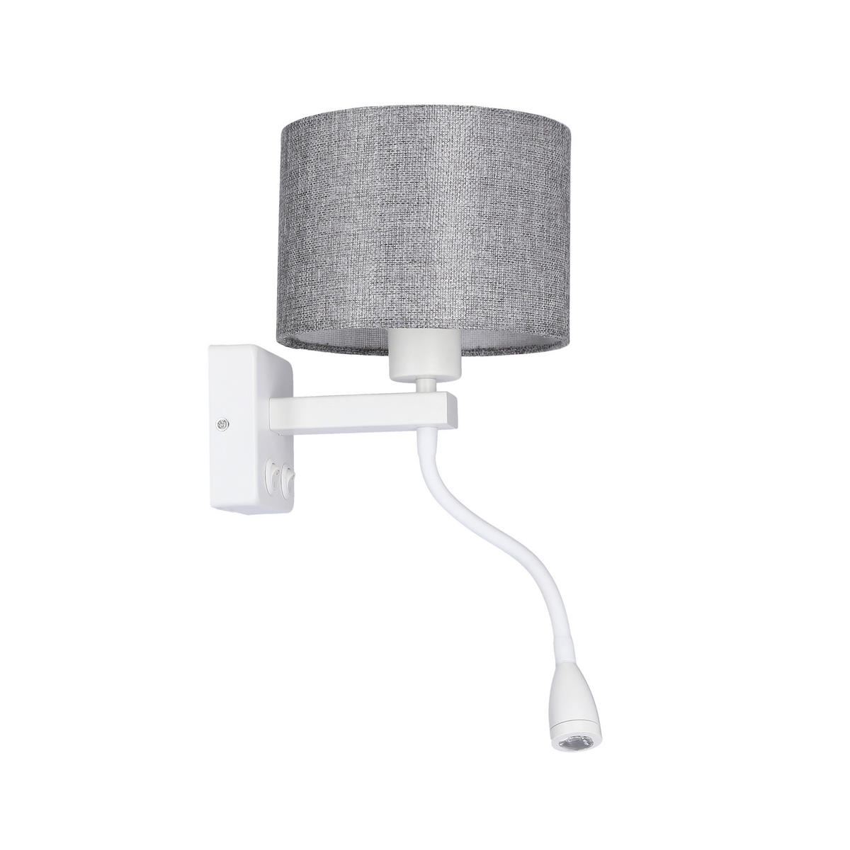 WANDLEUCHTE 22/18/44 cm  - Weiß, Natur, Metall (22/18/44cm)