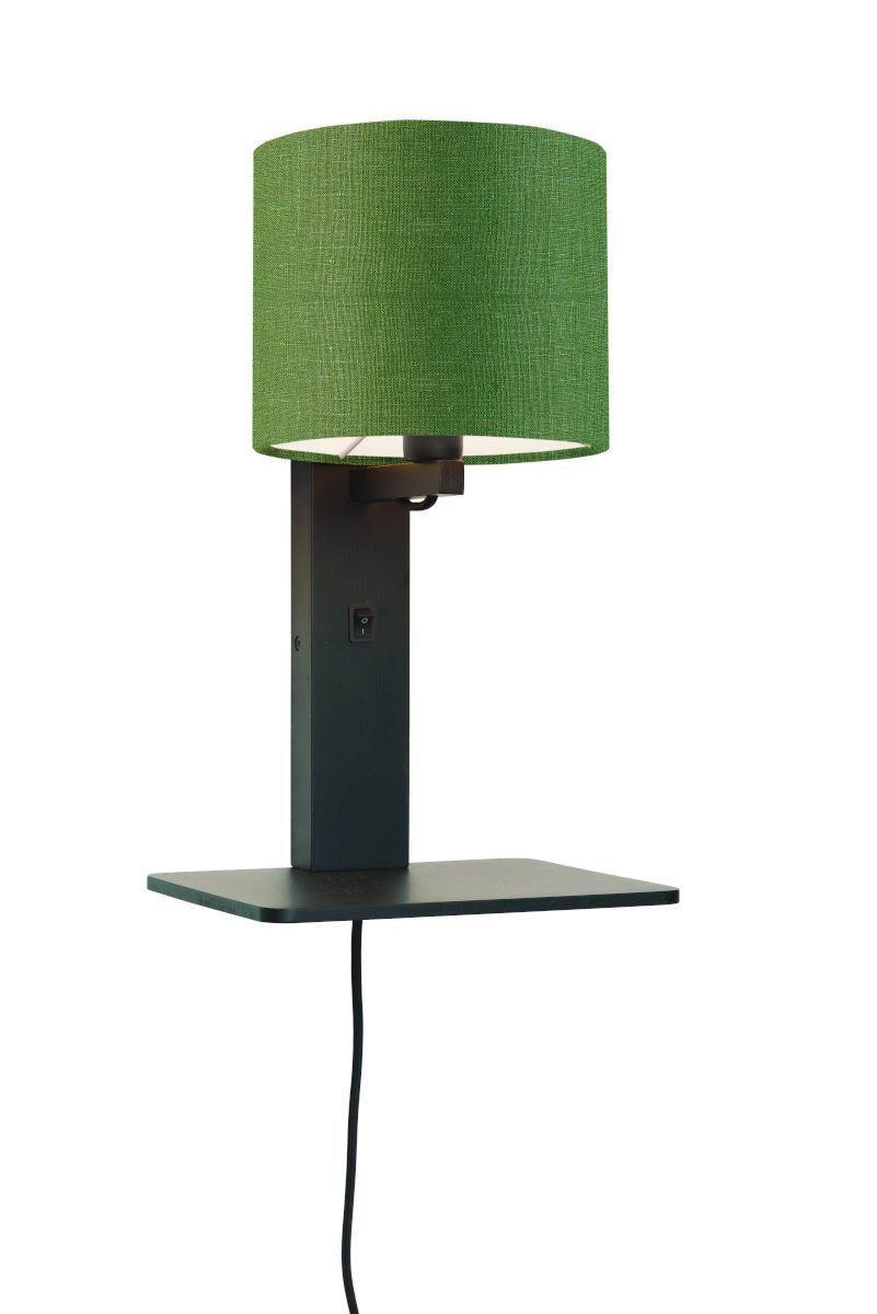 VÄGGLAMPA GOOD&MOJO  19/24/36 cm   - grön/svart, Trend, trä/textil (19/24/36cm) - Good & Mojo