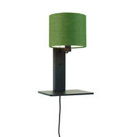 VÄGGLAMPA GOOD&MOJO  19/24/36 cm   - grön/svart, Trend, trä/textil (19/24/36cm) - Good & Mojo
