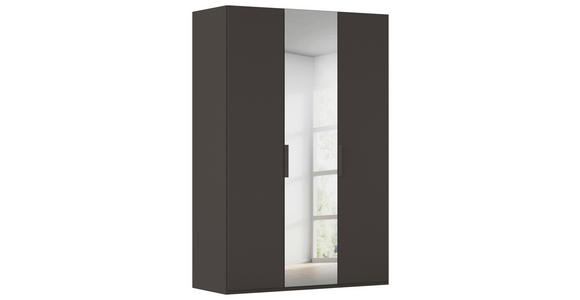DREHTÜRENSCHRANK 151/235/61 cm,  in Graphitfarben, 3-türig  - Graphitfarben, Basics, Glas/Holzwerkstoff (151/235/61cm) - Novel