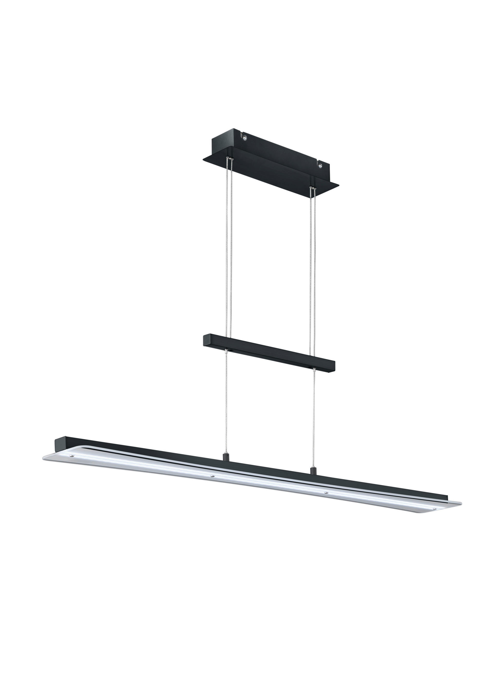 LED LUSTER   100/150/12 cm     - bela/crna, Trendi, staklo/metal (100/150/12cm)