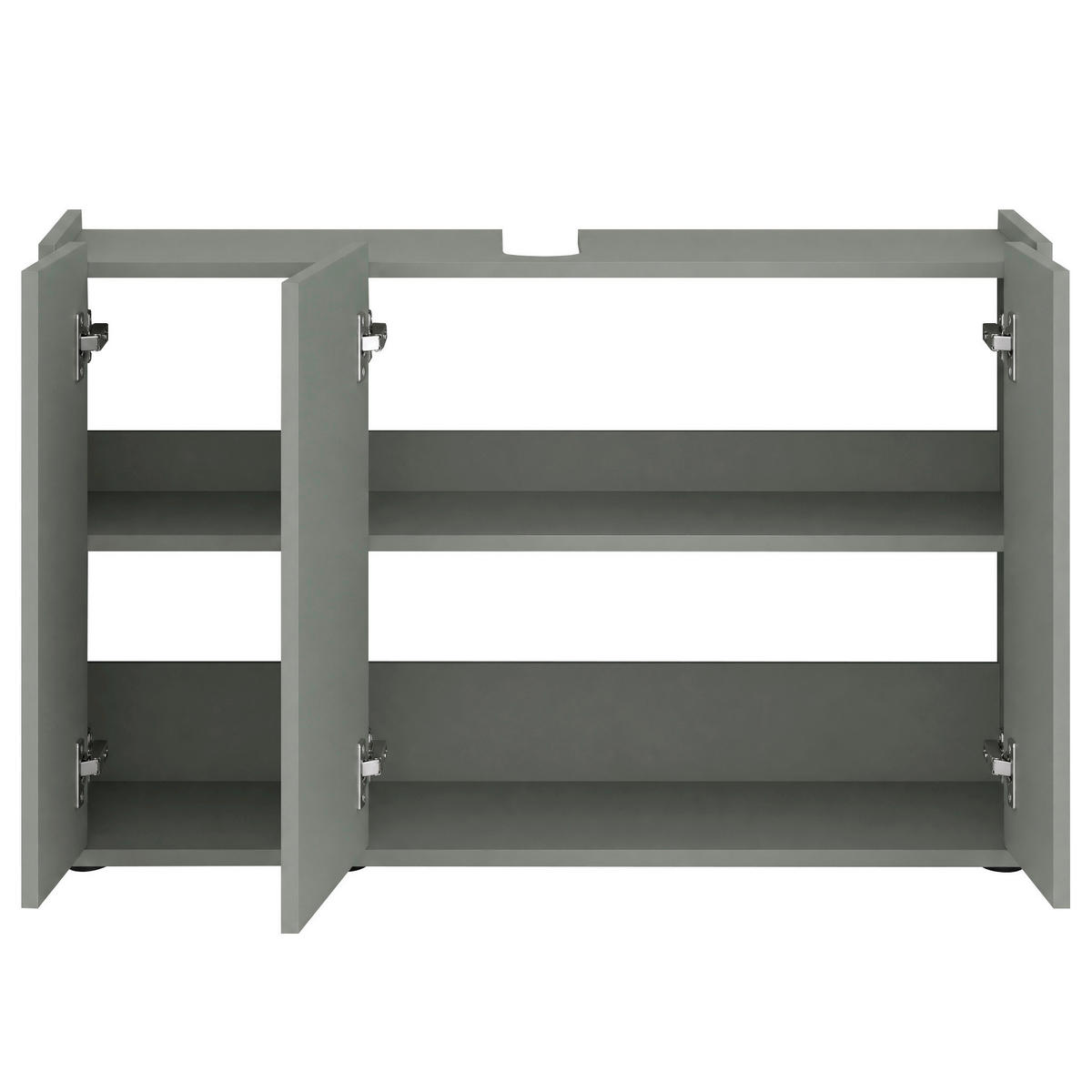 WASCHBECKENUNTERSCHRANK 98/62/35 cm  - Schilfgrün/Schwarz, Trend, Holzwerkstoff/Kunststoff (98/62/35cm) - MID.YOU
