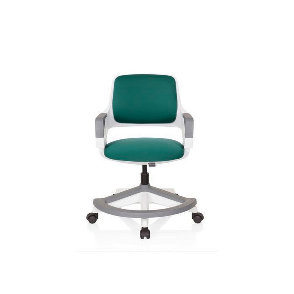 OTOČNÁ ŽIDLE PRO MLÁDEŽ, struktura, petrolej - šedá/bílá, Moderní, textil/plast (53/80 - 93/60cm) - MID.YOU