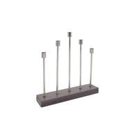 KERZENHALTER - Silberfarben/Grau, Trend, Metall (40/9/40cm) - Kayoom