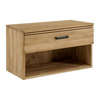 GARDEROBENBANK  in 80/47/39 cm  - Schwarz, MODERN, Holz/Metall (80/47/39cm)