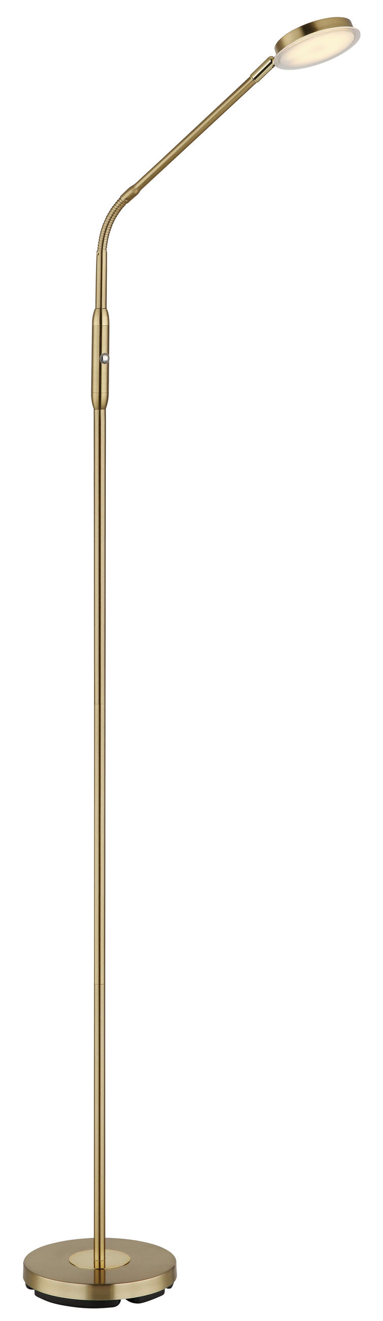 LED-STEHLEUCHTE 52/20/173 cm    - Klar/Messingfarben, Design, Kunststoff/Metall (52/20/173cm) - Globo