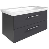 WASCHTISCHKOMBI 107,5 cm  - Chromfarben/Anthrazit, MODERN, Keramik/Holzwerkstoff (107,5cm) - Voleo