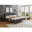 POLSTERBETT Grau 180/200 cm  - Schwarz/Grau, Basics, Textil/Metall (180/200cm) - Xora