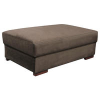 HOCKER Velours Braun  - Wengefarben/Beige, LIFESTYLE, Holz/Textil (120/44/75cm) - Carryhome