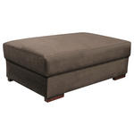 HOCKER Velours Braun  - Wengefarben/Beige, LIFESTYLE, Holz/Textil (120/44/75cm) - Carryhome