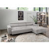 ECKSOFA Grau Chenille  - Schwarz/Grau, KONVENTIONELL, Textil/Metall (276/188cm) - Livetastic