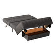 SCHLAFSOFA Anthrazit  - Anthrazit/Schwarz, Design, Textil/Metall (145/92/102cm) - Novel