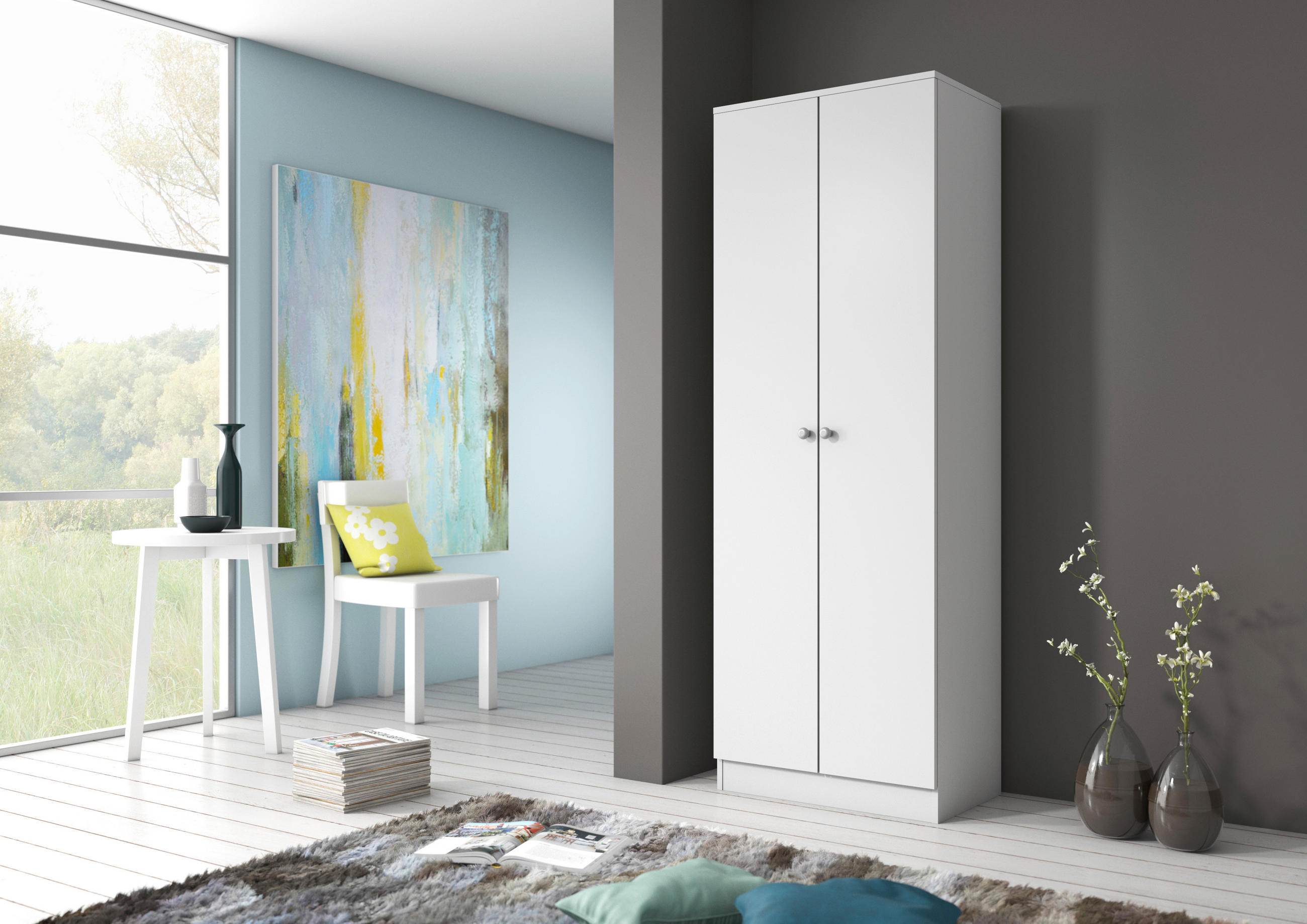 ORMAR ZA OBUĆU  bijela  drvni materijal     - bijela, Moderno, drvni materijal/plastika (63/35/179cm)