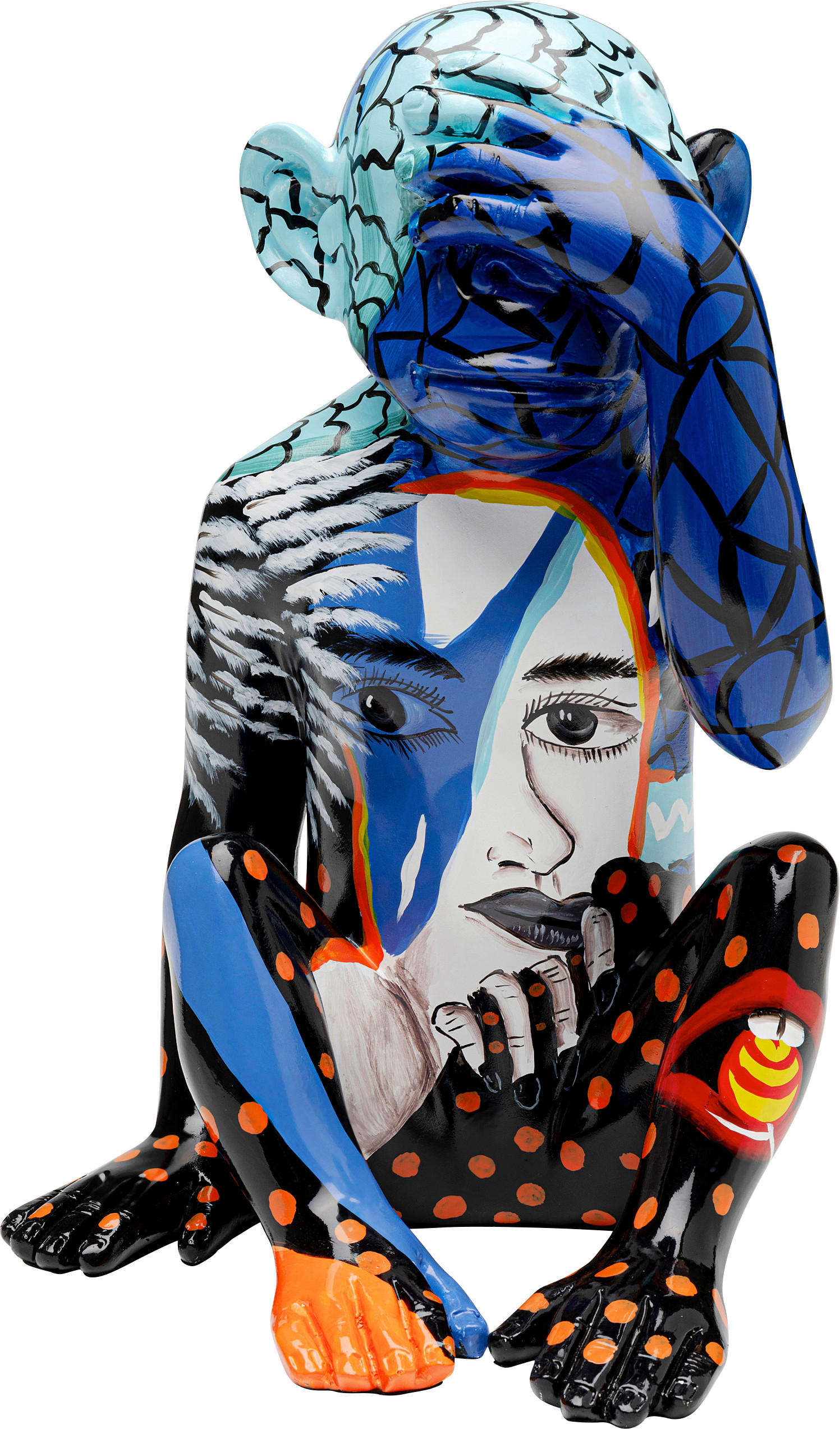 DEKOAFFE - Blau/Multicolor, Design, Kunststoff (26/39/27cm) - Kare-Design