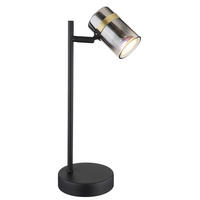 TISCHLEUCHTE 13,2/12/35 cm   - Messingfarben/Schwarz, Design, Glas/Kunststoff (13,2/12/35cm) - Globo