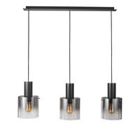 HÄNGELEUCHTE 90/20/120 cm    - Schwarz, Design, Glas/Metall (90/20/120cm) - Dieter Knoll