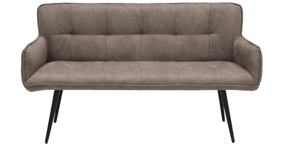 SITZBANK 160/88/60 cm in Braun, Schwarz - Schwarz/Braun, Design, Textil/Metall (160/88/60cm) - Hom`in