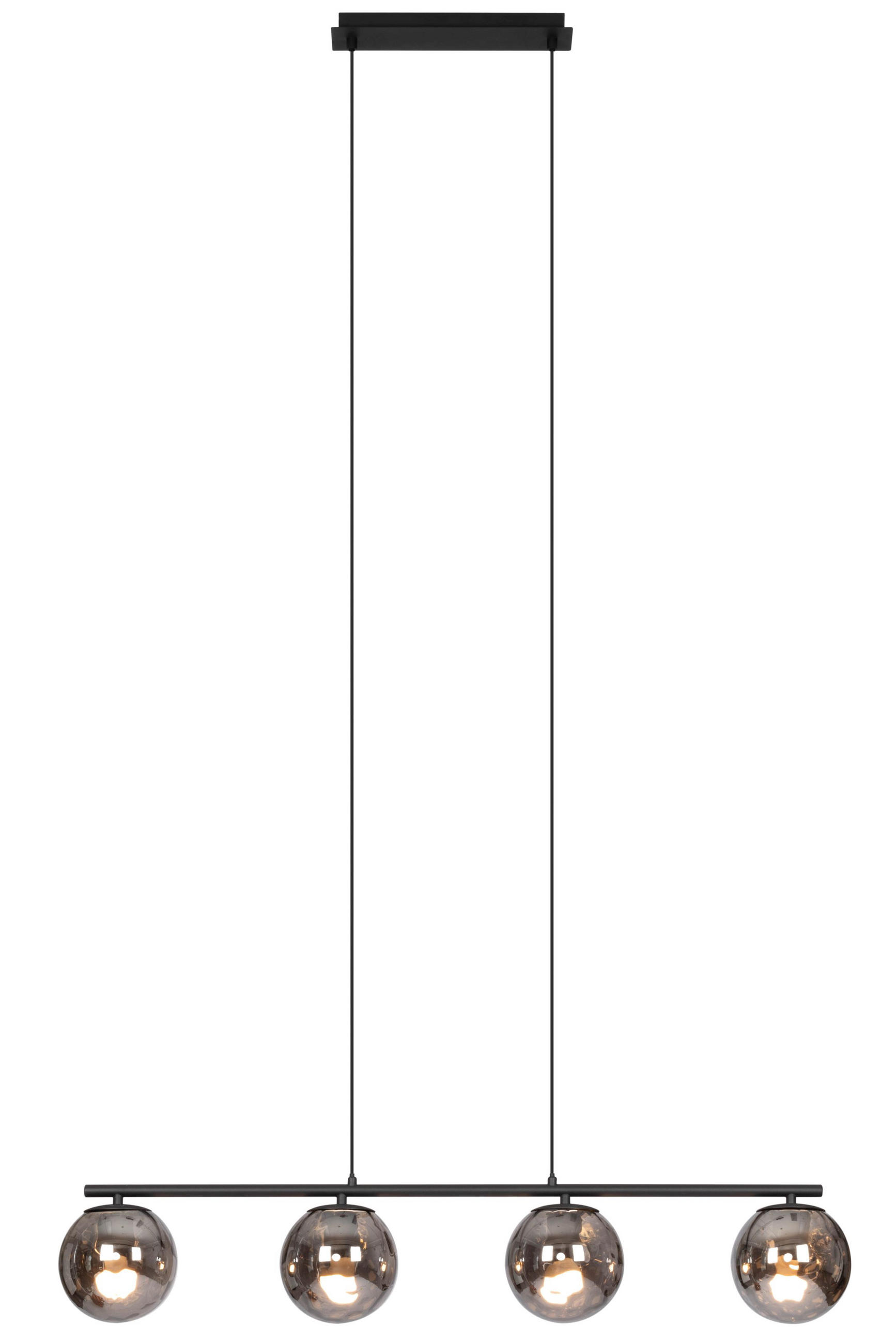 HÄNGELEUCHTE Dallas 99/15/150 cm   - Schwarz, Basics, Glas/Kunststoff (99/15/150cm) - Novel