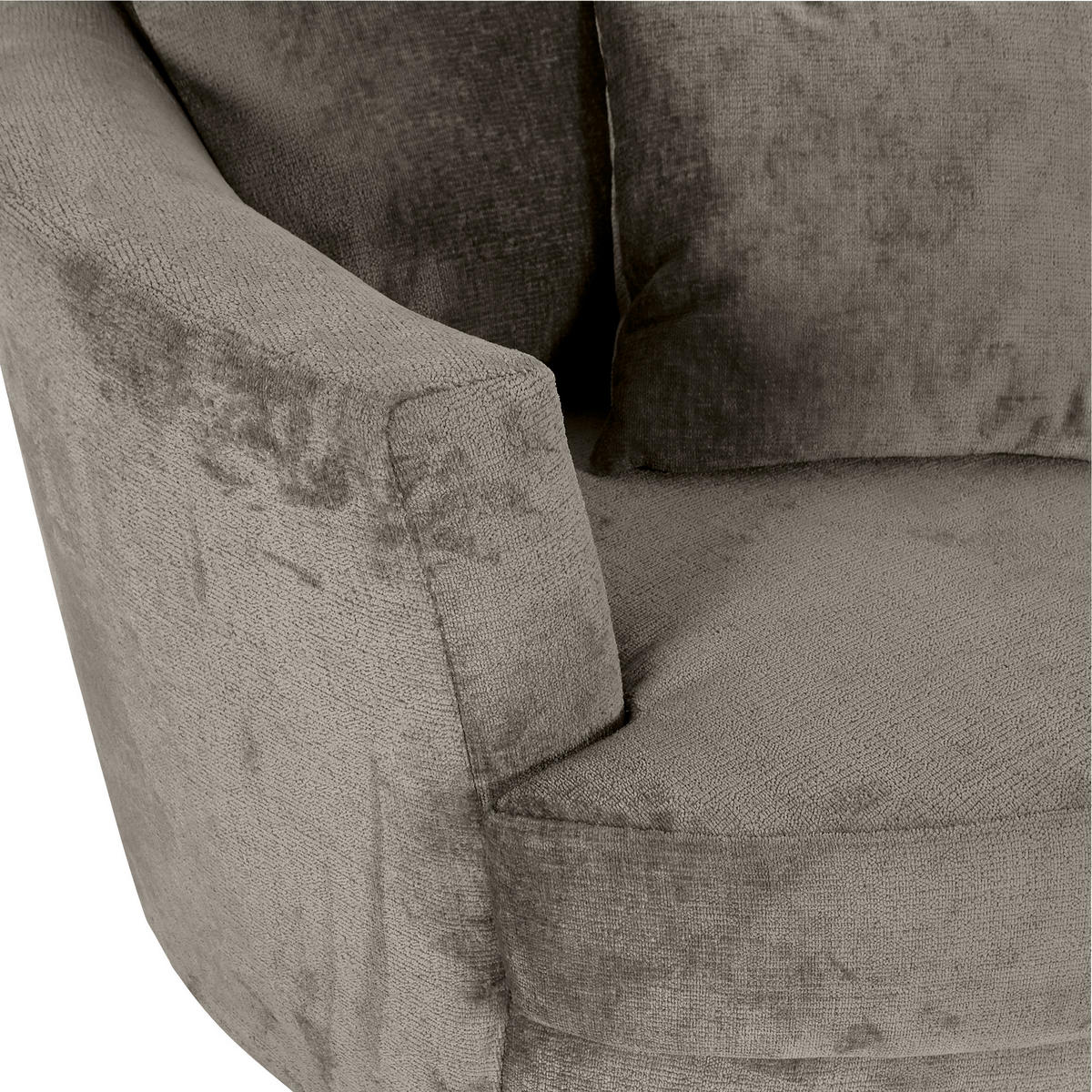 SESSEL in Chenille Dunkelgrau  - Dunkelgrau/Schwarz, Konventionell, Textil/Metall (115/72/115cm) - Carryhome