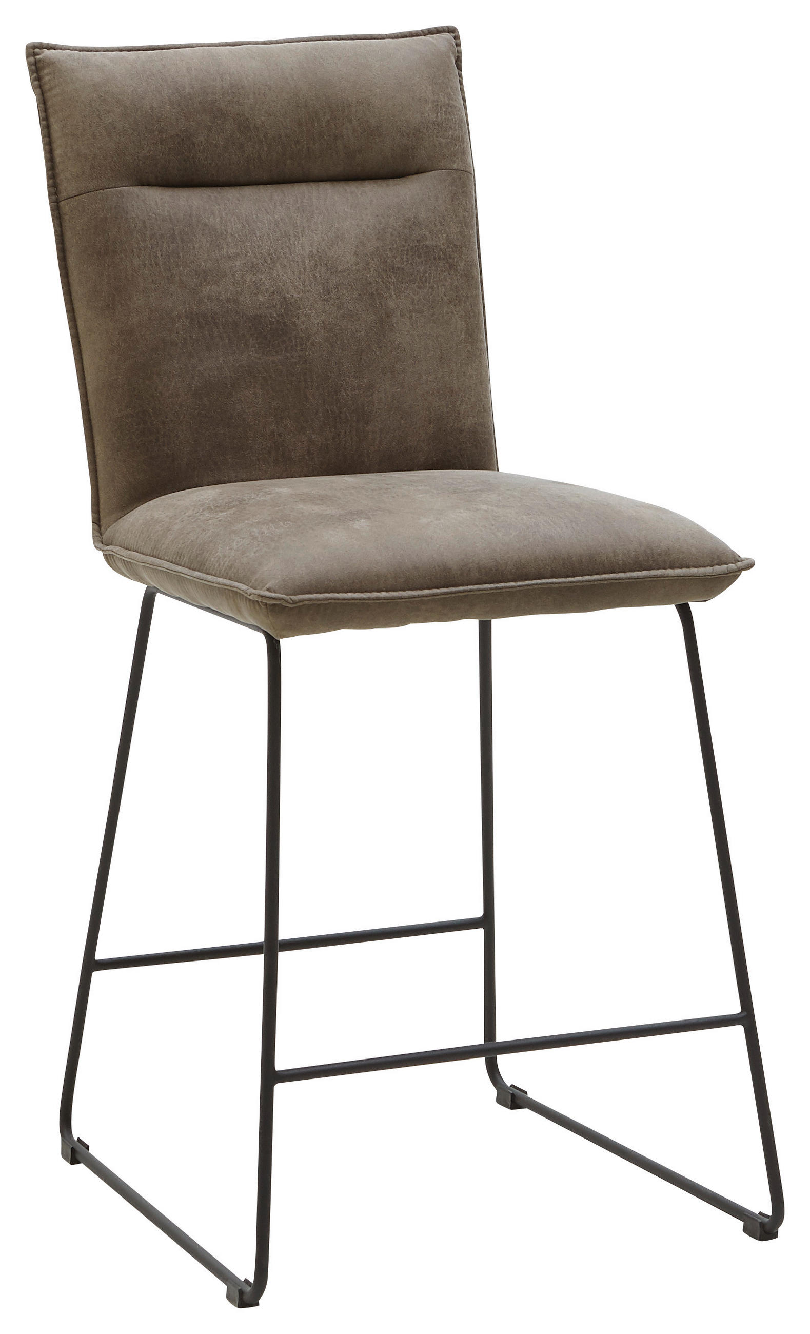 TRESENSTUHL Mikrofaser Schwarz, Hellbraun Eisen Stoffauswahl, Typenauswahl  - Hellbraun/Schwarz, Design, Textil/Metall (56/98/62cm) - Valnatura