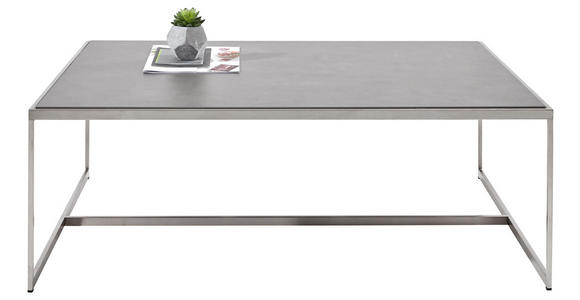 COUCHTISCH quadratisch Schieferfarben 100/70/35 cm  - Schieferfarben/Alufarben, Design, Keramik/Metall (100/70/35cm) - Dieter Knoll