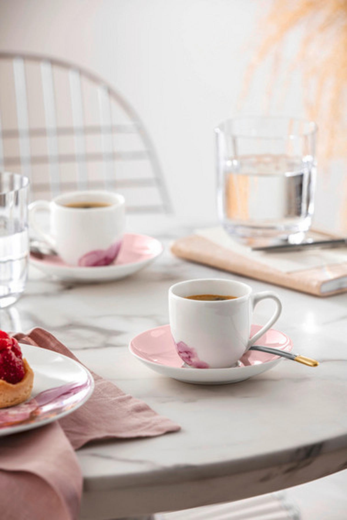 SKODELICA ZA KAVO  ROSE GARDEN  230 ml      - roza/bela, Basics, keramika (230ml) - Villeroy & Boch