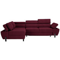 HÖRNSOFFA i vävt tyg bordeaux  - bordeaux/svart, Modern, metall/textil (93/90/277cm) - MID.YOU