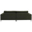 ECKSOFA  in Flachgewebe Dunkelgrün Rücken echt  177/253 cm  - Dunkelgrün/Schwarz, Design, Textil/Metall (177/253cm) - Dieter Knoll