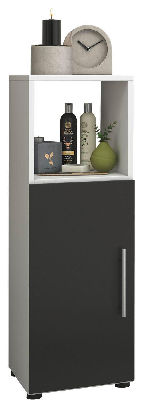 UNTERSCHRANK 31/93/30 cm - Silberfarben/Schwarz, KONVENTIONELL, Holzwerkstoff/Kunststoff (31/93/30cm) - MID.YOU