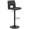 BARHOCKER Webstoff Dunkelgrau Sitzfläche 360° drehbar  - Dunkelgrau/Schwarz, Design, Textil/Metall (41,5/115/52cm) - MID.YOU