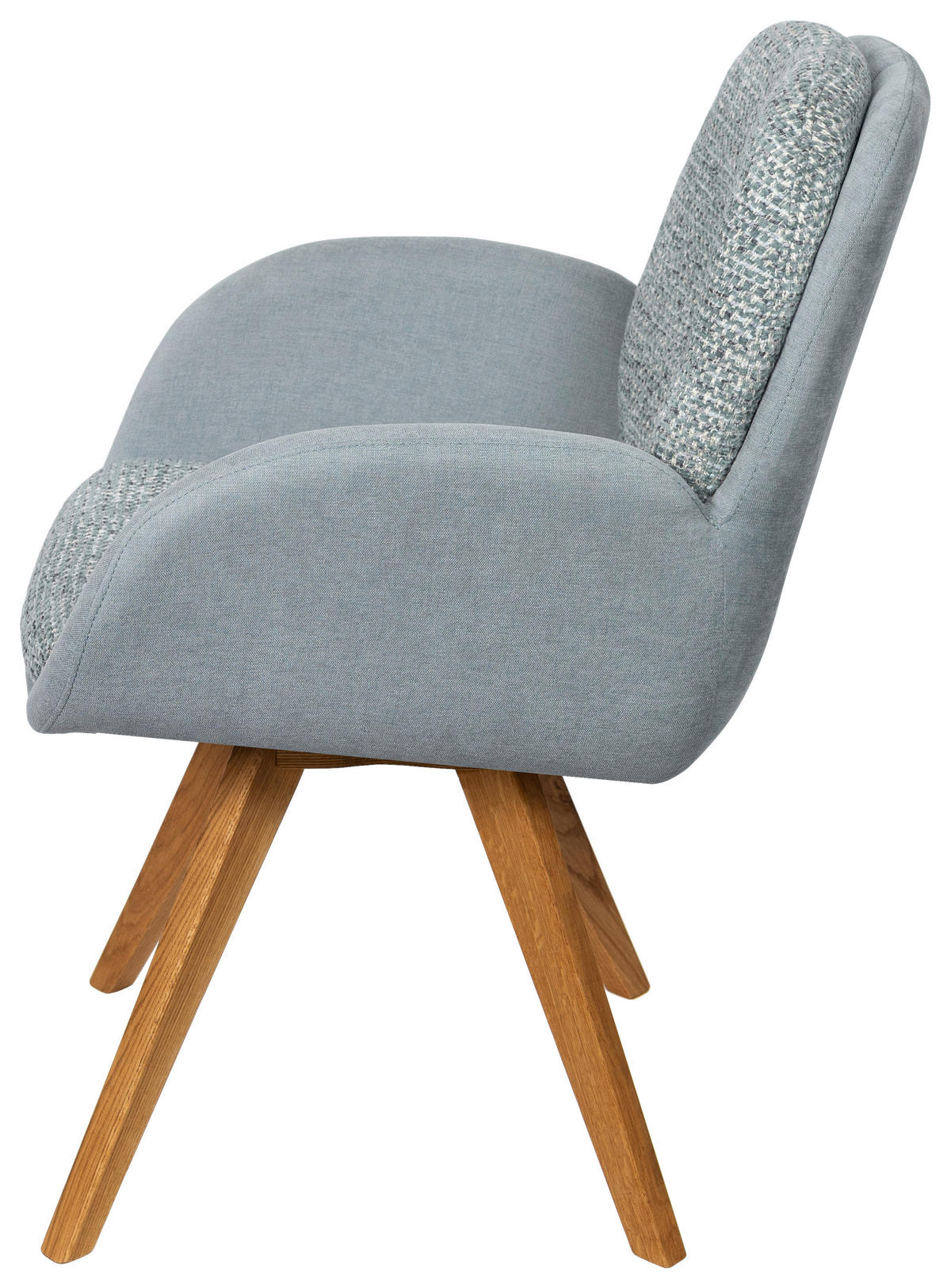 ARMLEHNSTUHL  in Webstoff  - Jadegrün/Eichefarben, Design, Holz/Textil (59/90/64cm) - Linea Natura
