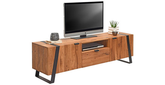 TV-ELEMENT 172,8/52/47 cm  - Eichefarben/Schwarz, Trend, Holz/Metall (172,8/52/47cm) - Landscape