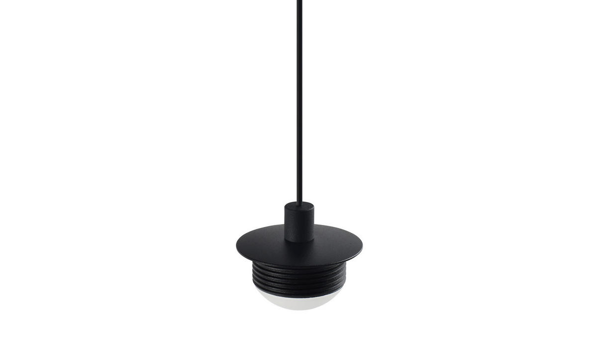 LED-HÄNGELEUCHTE Pesaro 128/170/20 cm  - Schwarz, Design, Glas/Metall (128/170/20cm)