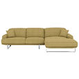 ECKSOFA Gelb Webstoff  - Gelb, Design, Textil/Metall (304/184cm) - Dieter Knoll