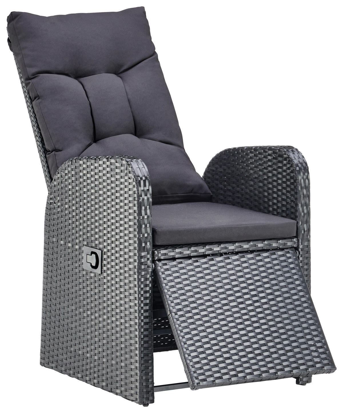 LOUNGESESSEL Schwarz Stahl  - Schwarz, MODERN, Kunststoff/Textil (57/105/73cm) - Ambia Garden