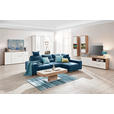 ECKSOFA in Flachgewebe Blau  - Blau, Design, Textil/Metall (260/188cm) - Hom`in