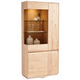 VITRINE Asteiche massiv Eichefarben  - Eichefarben, Natur, Glas/Holz (95/201/41cm) - Linea Natura