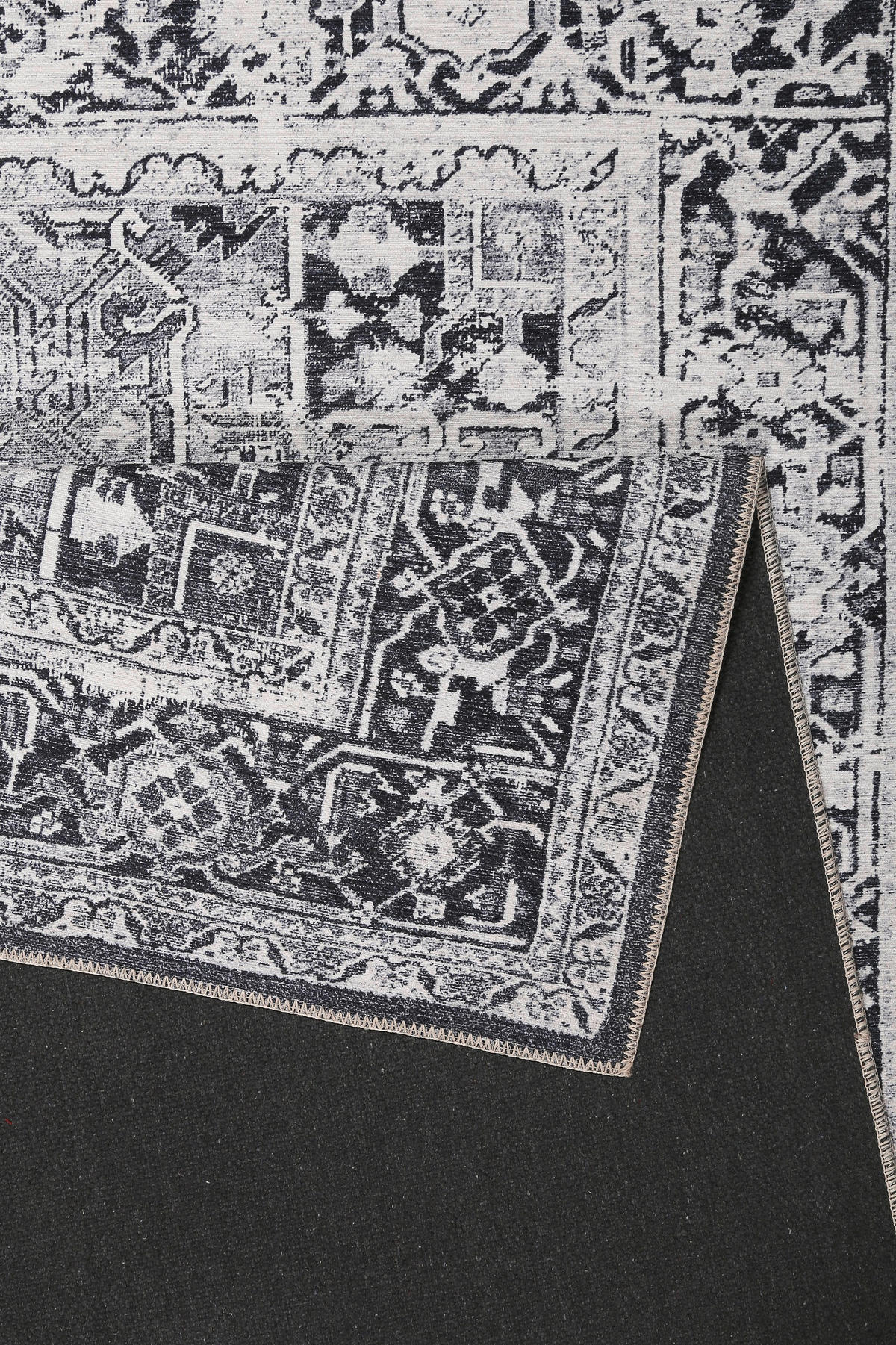 FLACHWEBETEPPICH 130/190 cm Seelace Grau  - Grau, Design, Textil (130/190cm) - Novel
