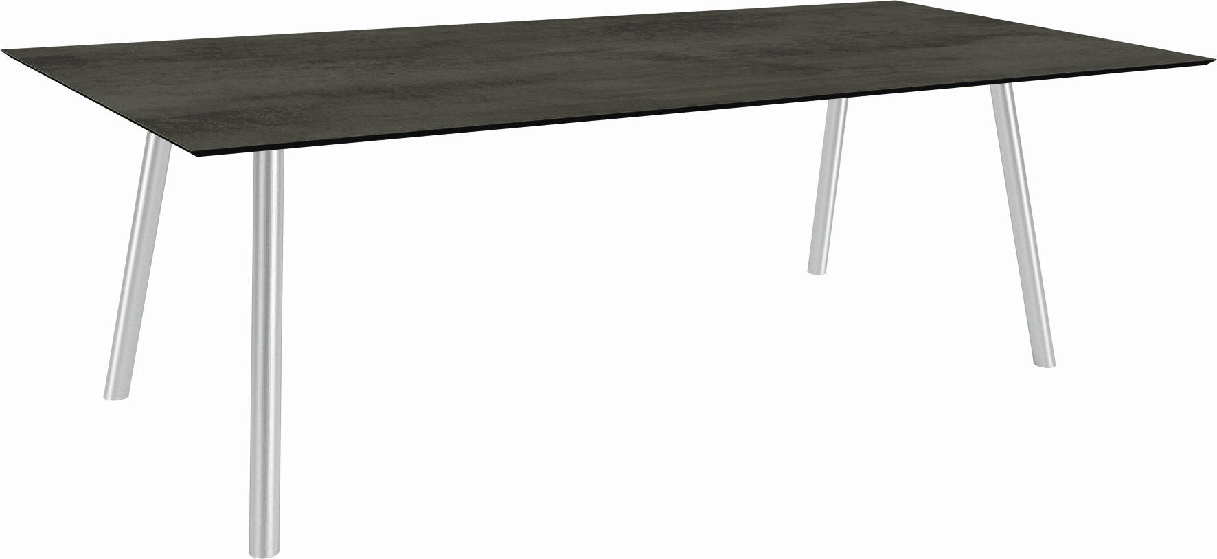 GARTENTISCH Kunststoff Grau rechteckig  - Silberfarben/Grau, MODERN, Kunststoff/Metall (220/100/75cm) - Stern