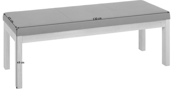 HOCKERBANK in Anthrazit, Eichefarben - Eichefarben/Anthrazit, Natur, Holz/Textil (130cm) - Voleo